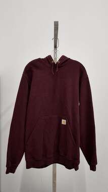 Carhartt Loose Fit Midweight Sleeve Logo Hoodie - Burgundy (Size Medium)